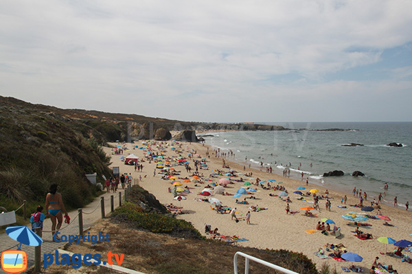 Photo de la plage d'Almograve Norte au Portugal
