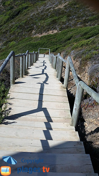 Escaliers sur la plage de Vale dos Homens - Rogil